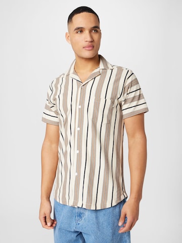 Wemoto Regular fit Button Up Shirt 'Miles' in Beige: front