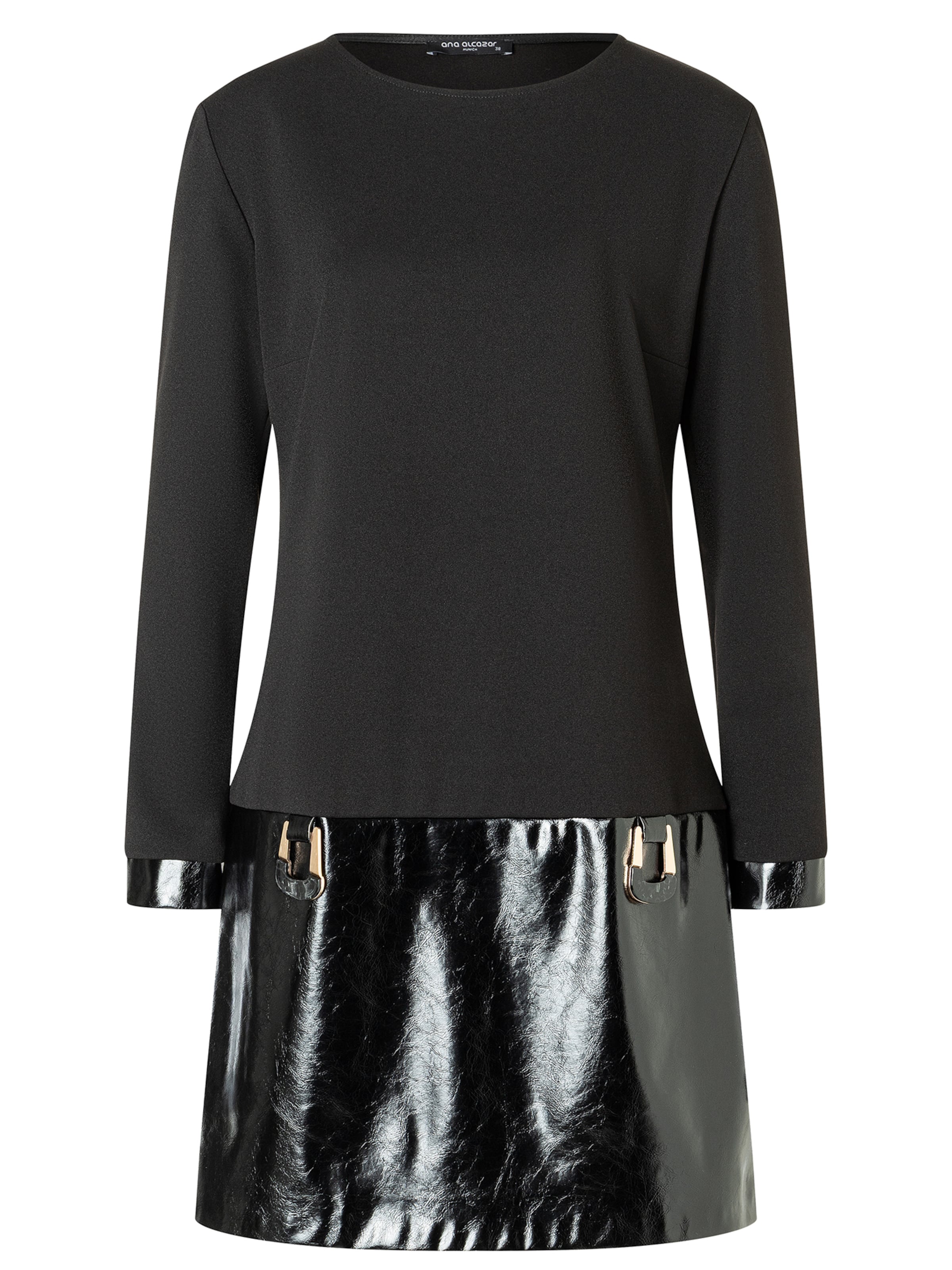 Ana Alcazar Jurk 'Acini ' in Zwart: voorkant