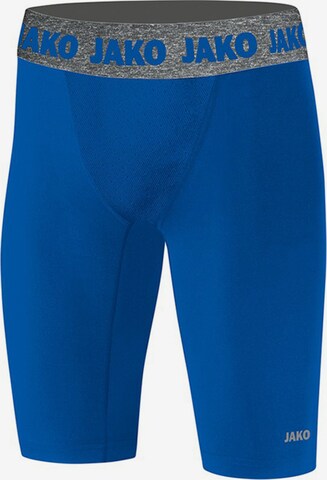 JAKO Skinny Athletic Pants 'Compression 2.0' in Blue: front