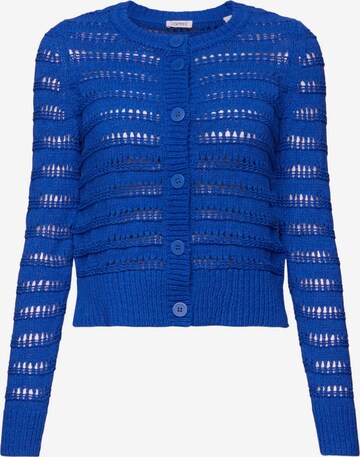 ESPRIT Knit Cardigan in Blue: front