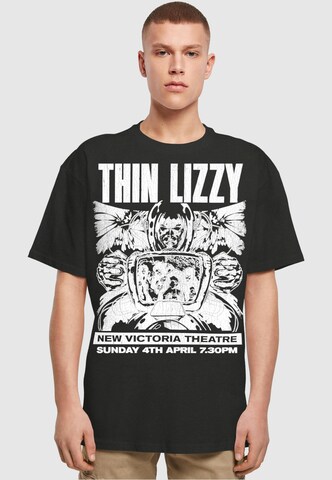 Merchcode Shirt 'Thin Lizzy - New Victoria Theatre' in Zwart: voorkant