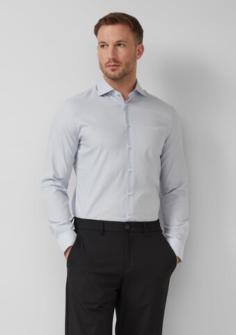 s.Oliver Regular fit Button Up Shirt in Blue: front