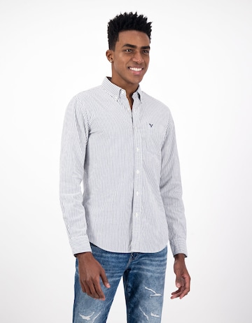 American Eagle Regular fit Overhemd in Blauw: voorkant