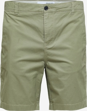 SELECTED HOMME - Pantalón chino en verde: frente