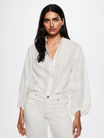 MANGO Bluse 'Blanca' in Beige: predná strana