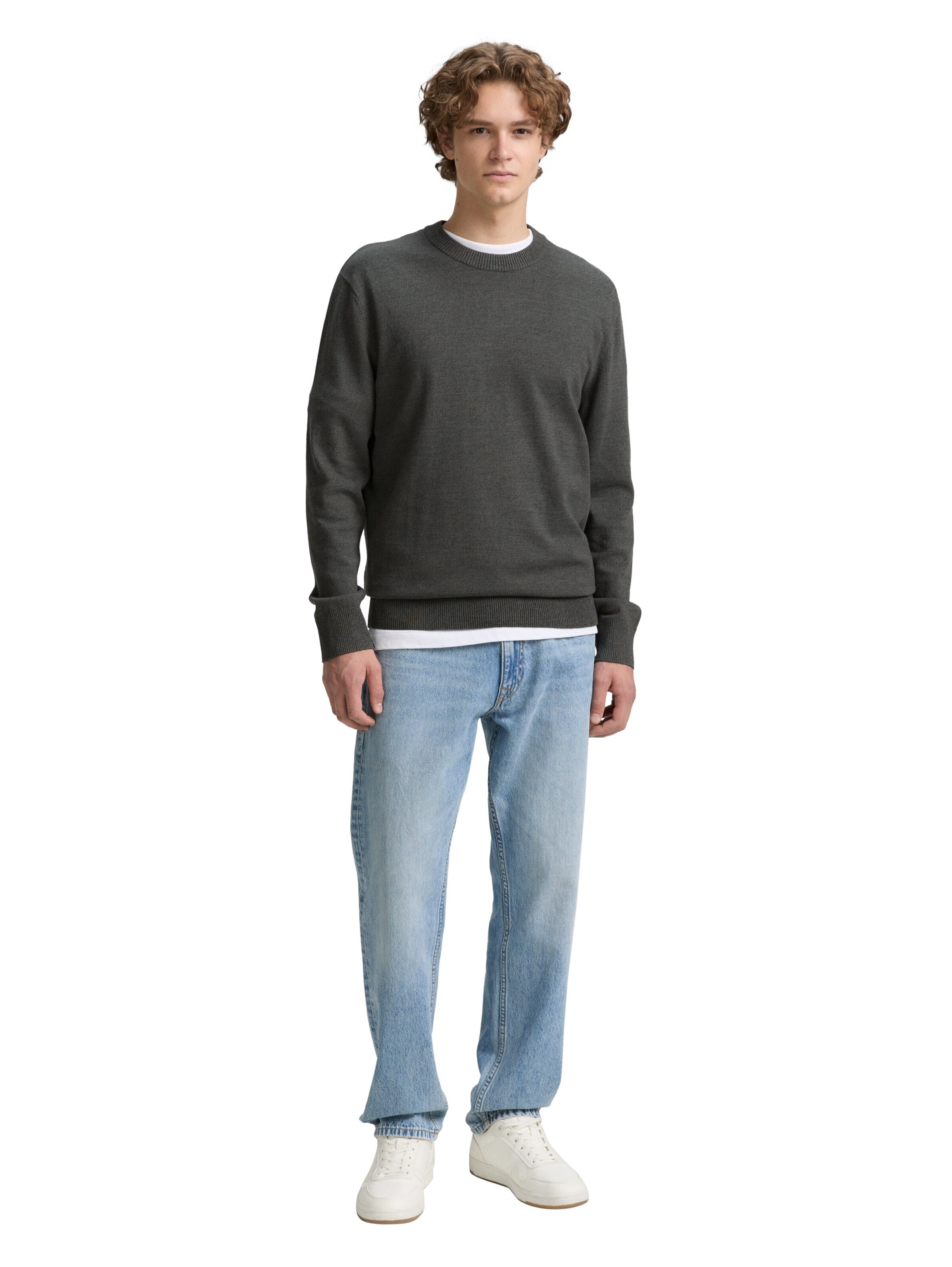 TOM TAILOR DENIM Sweater in Grey