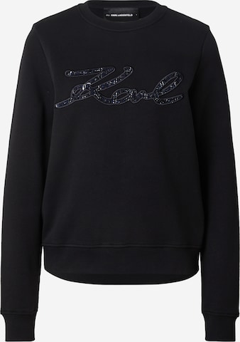 juoda Karl Lagerfeld Megztinis be užsegimo: priekis