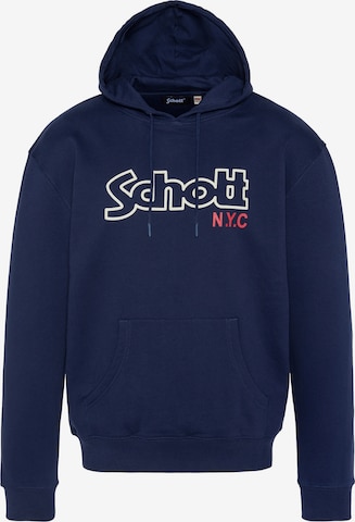 Schott NYC Sweatshirt in Blau: Vorderseite