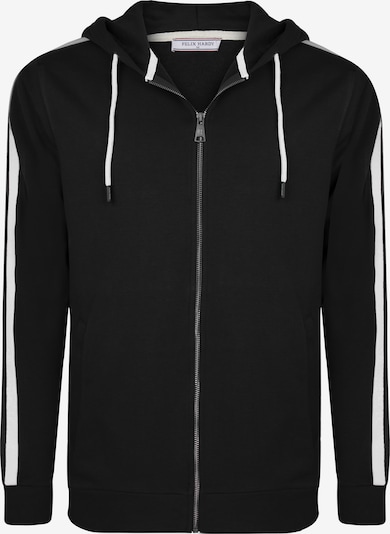 Felix Hardy Veste de survêtement en L en noir / blanc, Vue avec produit