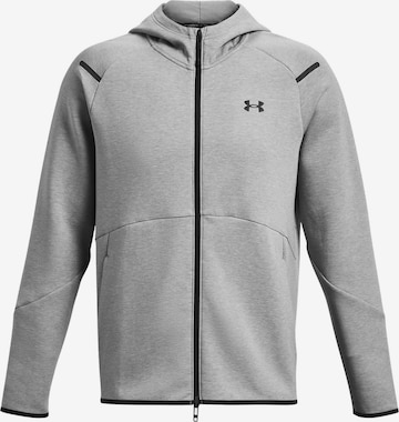 UNDER ARMOUR Athletic Fleece Jacket 'Unstoppable' in Grey: front