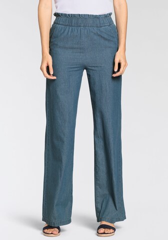 DELMAO Loose fit Pants in Blue: front