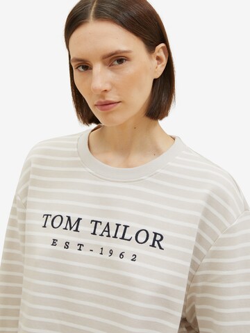 TOM TAILOR Sweatshirt in Grey