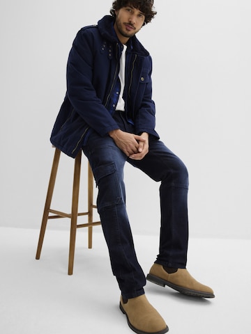 bonprix Slim fit Cargo Jeans in Blue