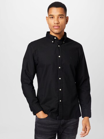 Banana Republic Regular fit Button Up Shirt 'OXFORD' in Black: front