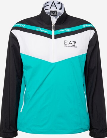 EA7 Emporio Armani Sportsweatshirt in Zwart: voorkant