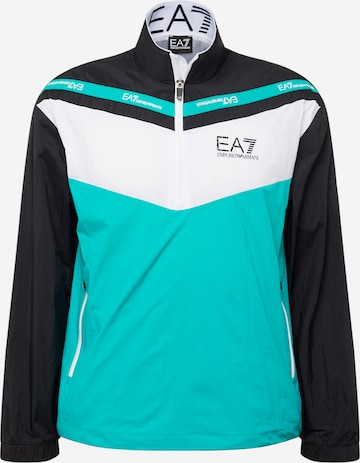 EA7 Emporio Armani Sportsweatshirt in Zwart: voorkant