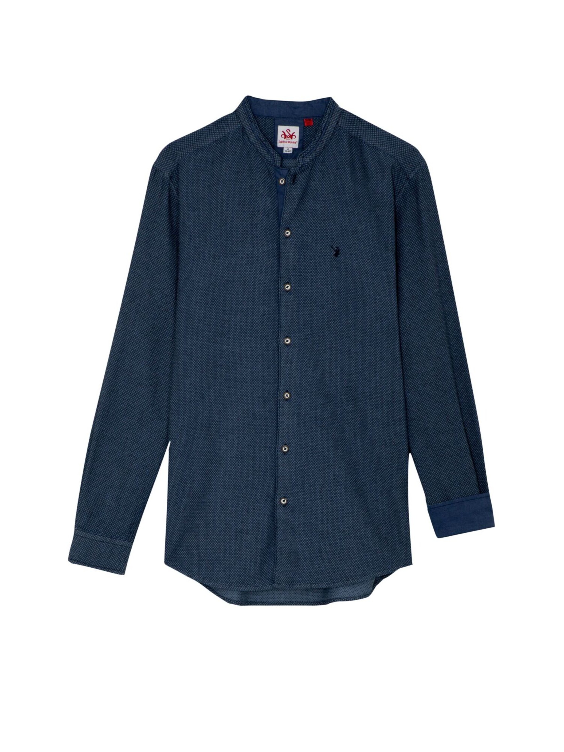 SPIETH & WENSKY Regular fit Traditional button up shirt 'Betzenstein' in Blue: front
