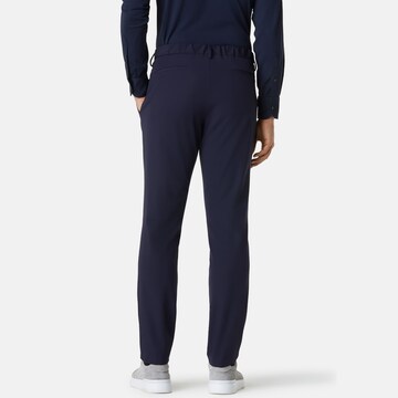 Boggi Milano Slimfit Bandplooibroek in Blauw