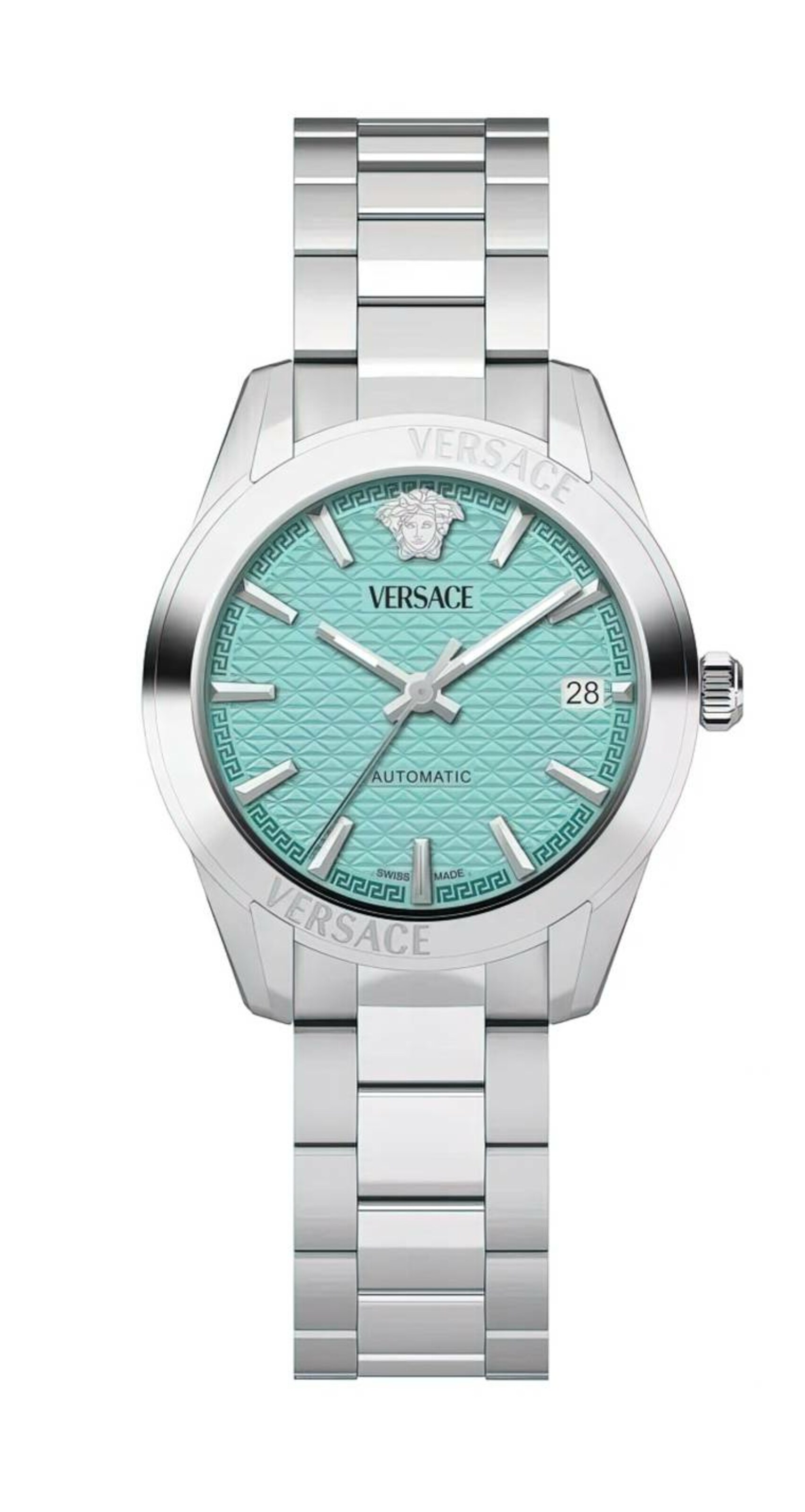 VERSACE Analoog horloge in Zilver: voorkant