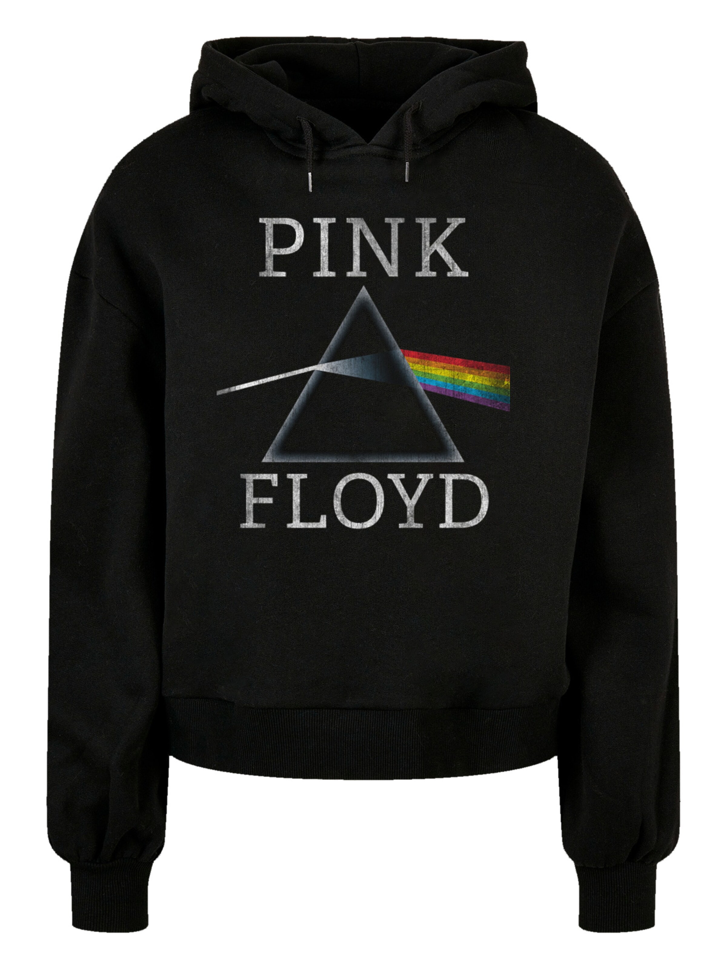 F4NT4STIC Sweatshirt 'Pink Floyd Dark Side Of The Moon' in Zwart: voorkant