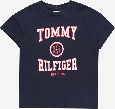 Marškinėliai 'Varsity' iš TOMMY HILFIGER, spalva – tamsiai mėlyna / pastelinė rožinė / raudona, Prekių apžvalga