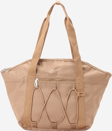 NIKE Sports Bag 'One' in Brown: front