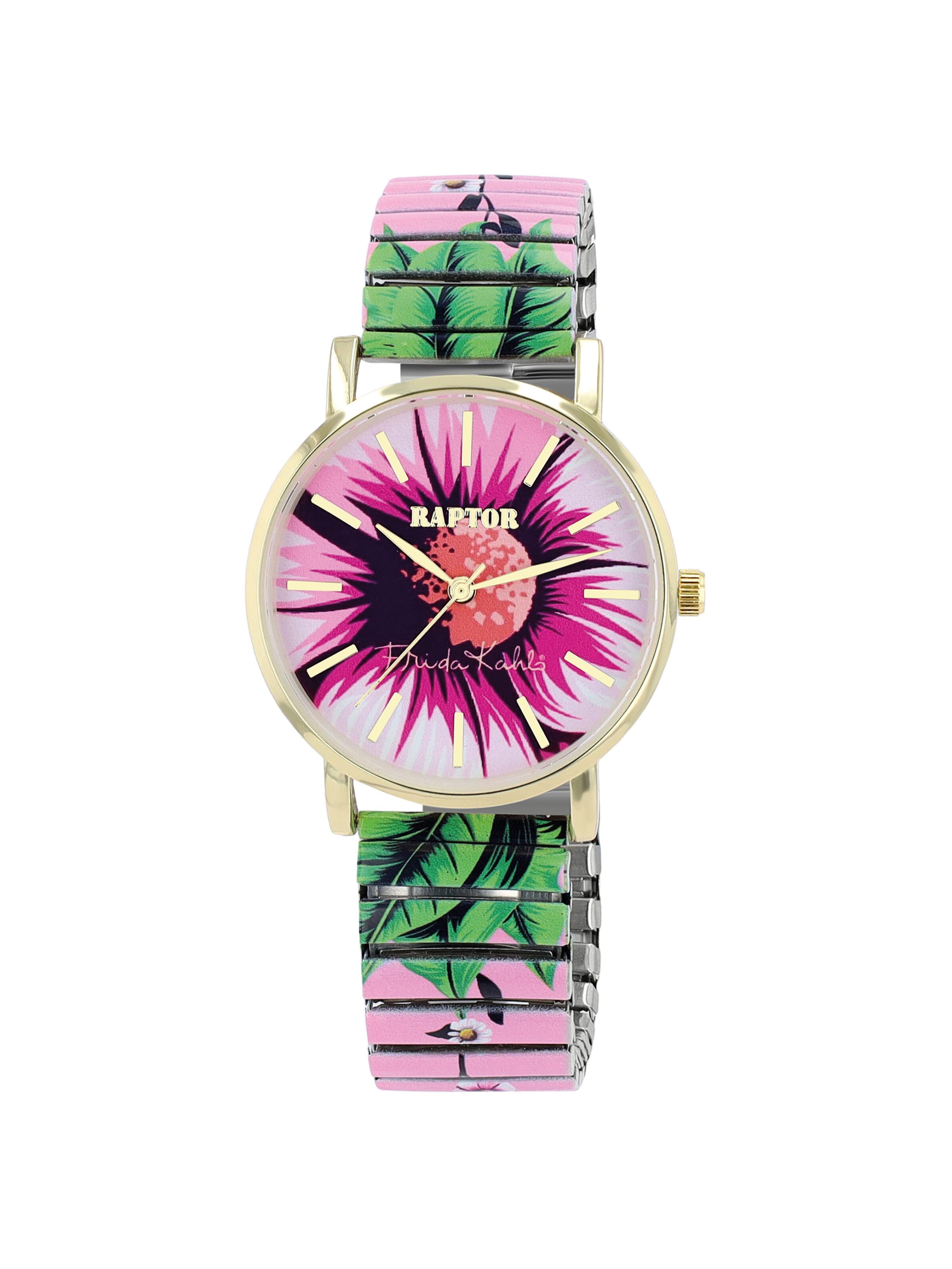 Raptor Analoguhr 'Kahlo Edition'‌ in Pink: Vorderseite