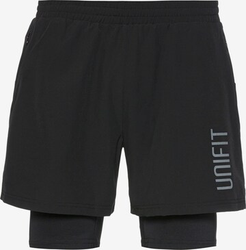 UNIFIT Regular Workout Pants in Black: front