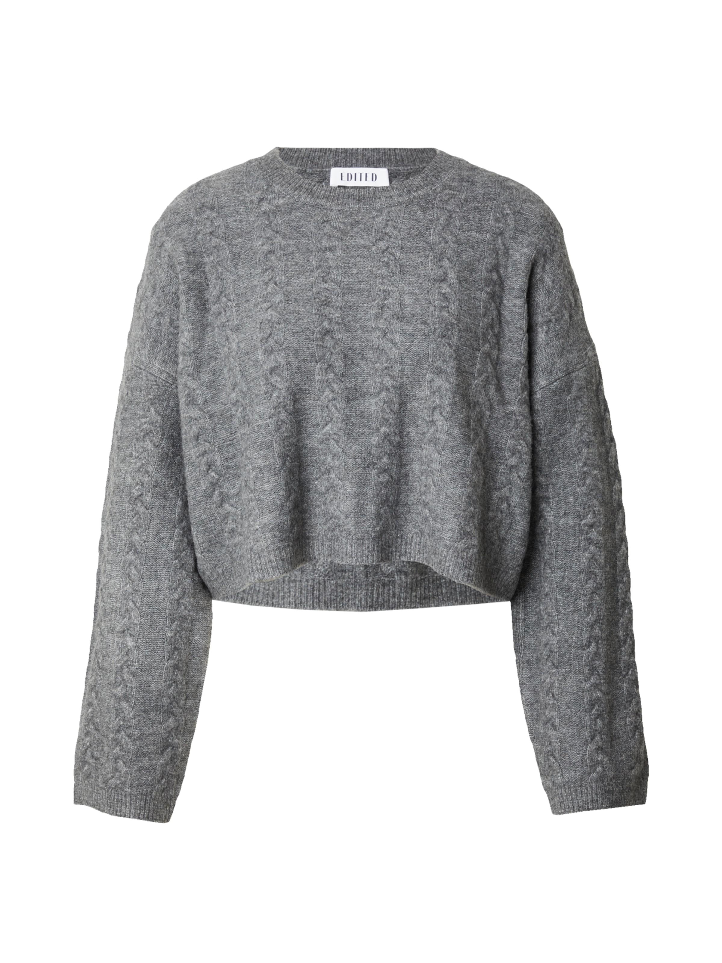 EDITED Pullover 'Yella' in Grau: Vorderseite