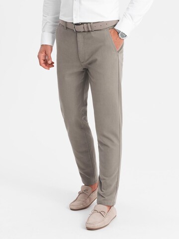 Ombre Slimfit Broek in Beige: voorkant