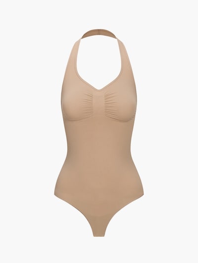 cfab (formerly creamy fabrics) Shaping Bodysuit 'Neckholder Shapewear mit String' in Beige, Item view