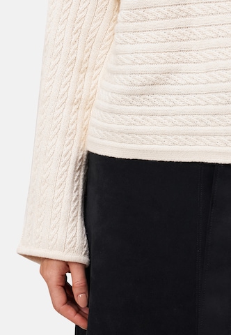 zero Pullover mit Zopfmuster in Beige