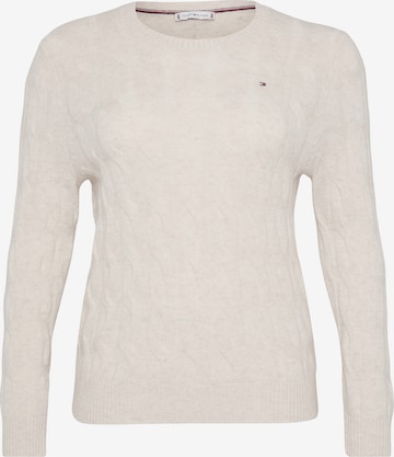 Pull-over Tommy Hilfiger Curve en blanc : devant