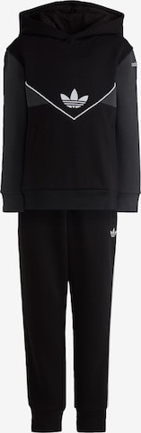 ADIDAS ORIGINALS Sweatsuit in Black: front