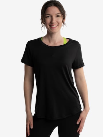 mymotus Functioneel shirt 'mymotus® , ladies fitness T-Shirt, YW22' in Zwart: voorkant