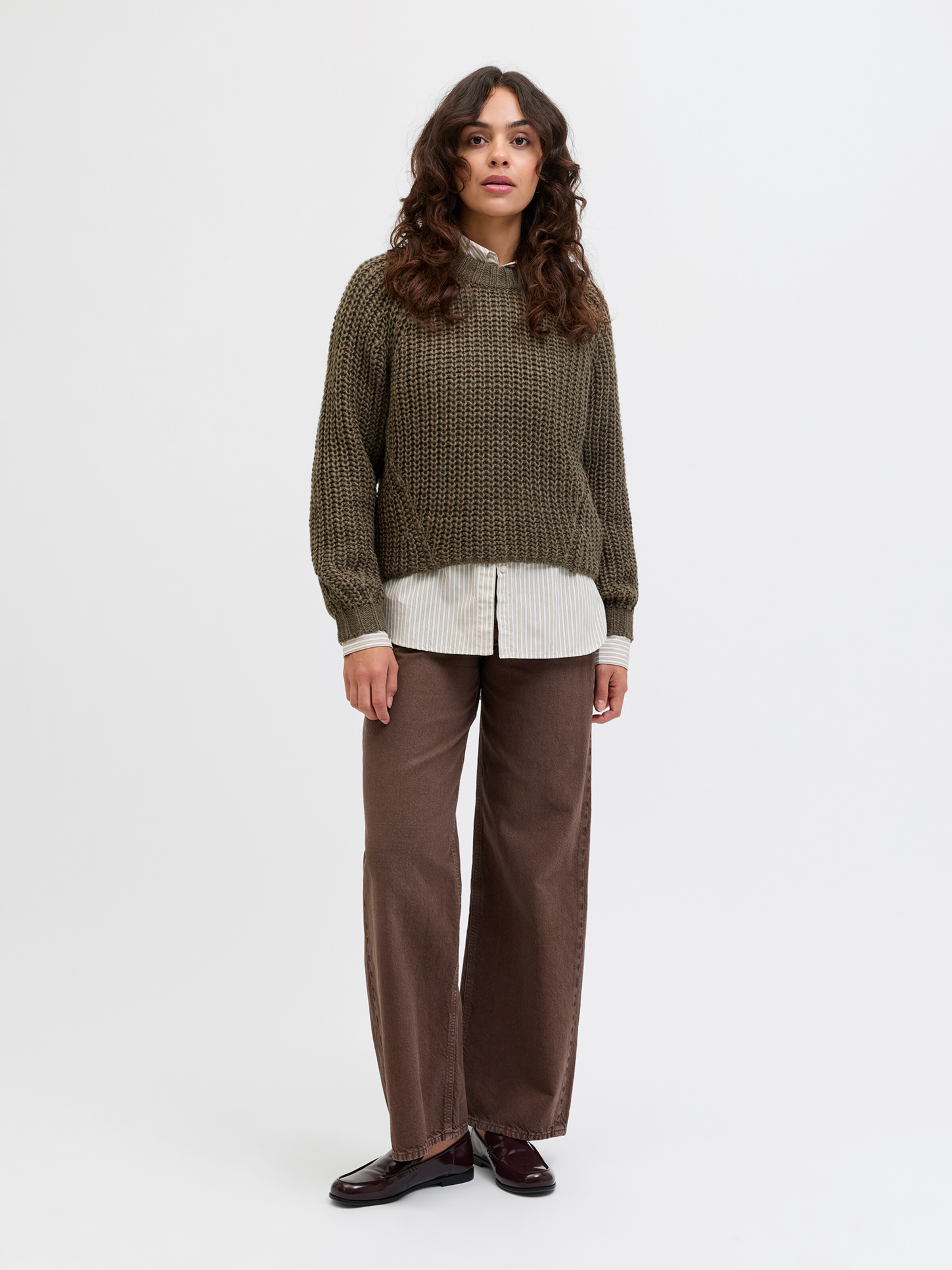 JJXX Sweater 'JXKelly' in Olive | ABOUT YOU