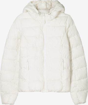 BershkaPrijelazna jakna - bež boja: prednji dio