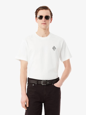 LACOSTE - Camisa em branco: frente
