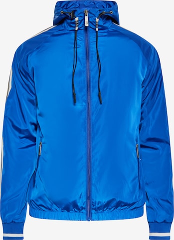 Mo ATHLSR Between-Season Jacket in Blue: front