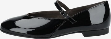 Paul Green Ballet Flats with Strap in Black