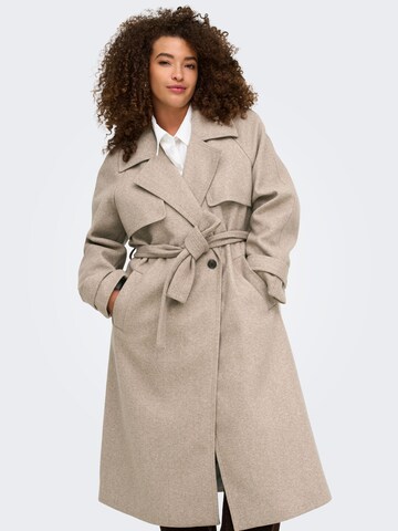 Manteau mi-saison 'CARLaura' ONLY Carmakoma en gris : devant