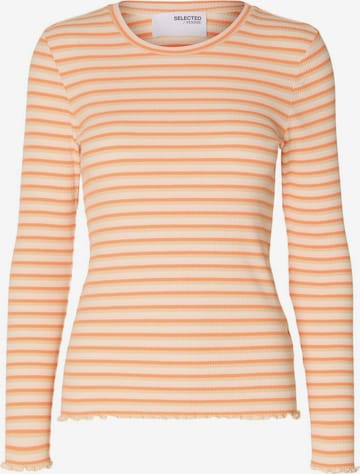 T-shirt SELECTED FEMME en orange : devant