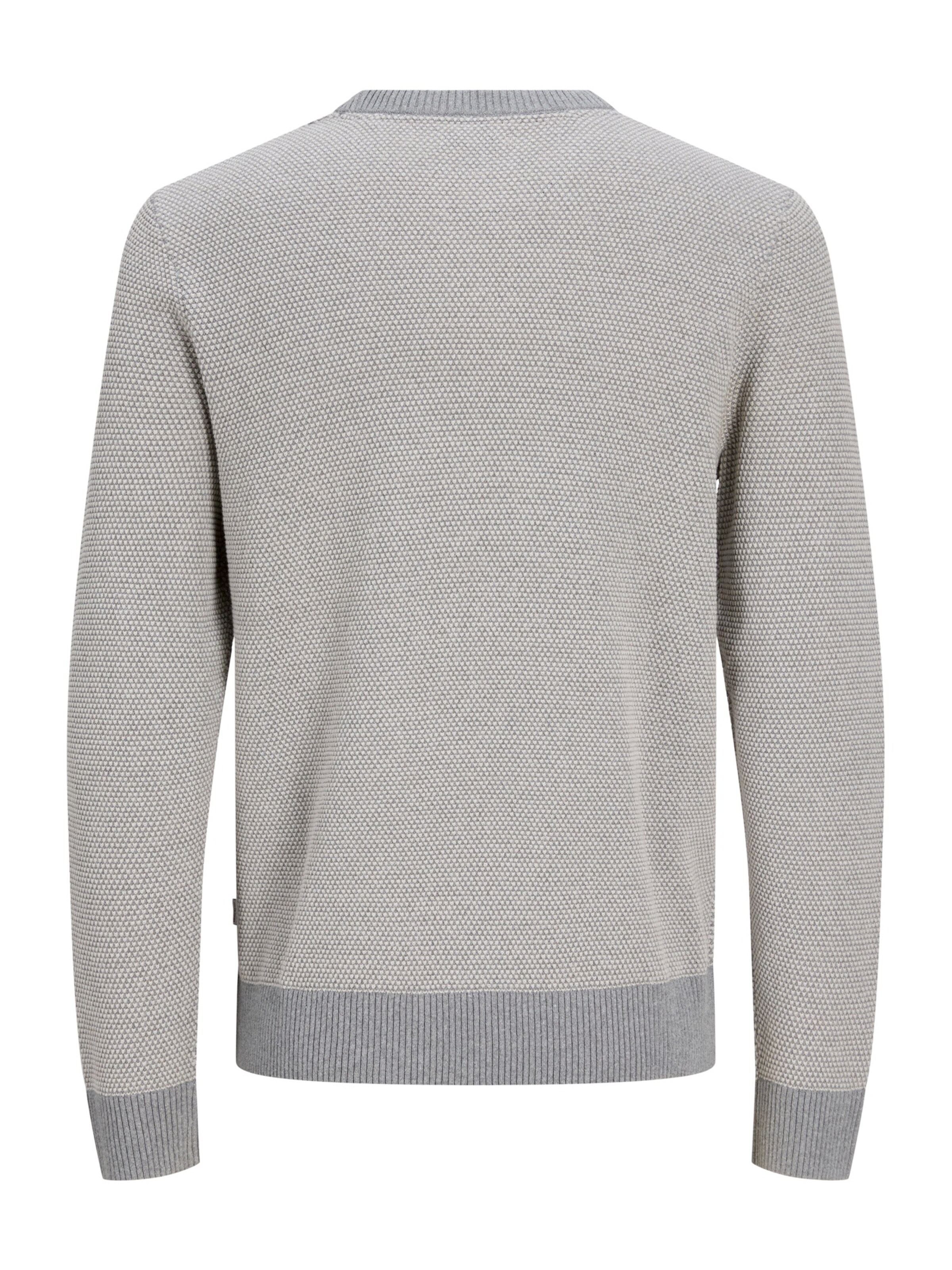 JACK & JONES Пуловер 'JWHGLOBE' в сиво