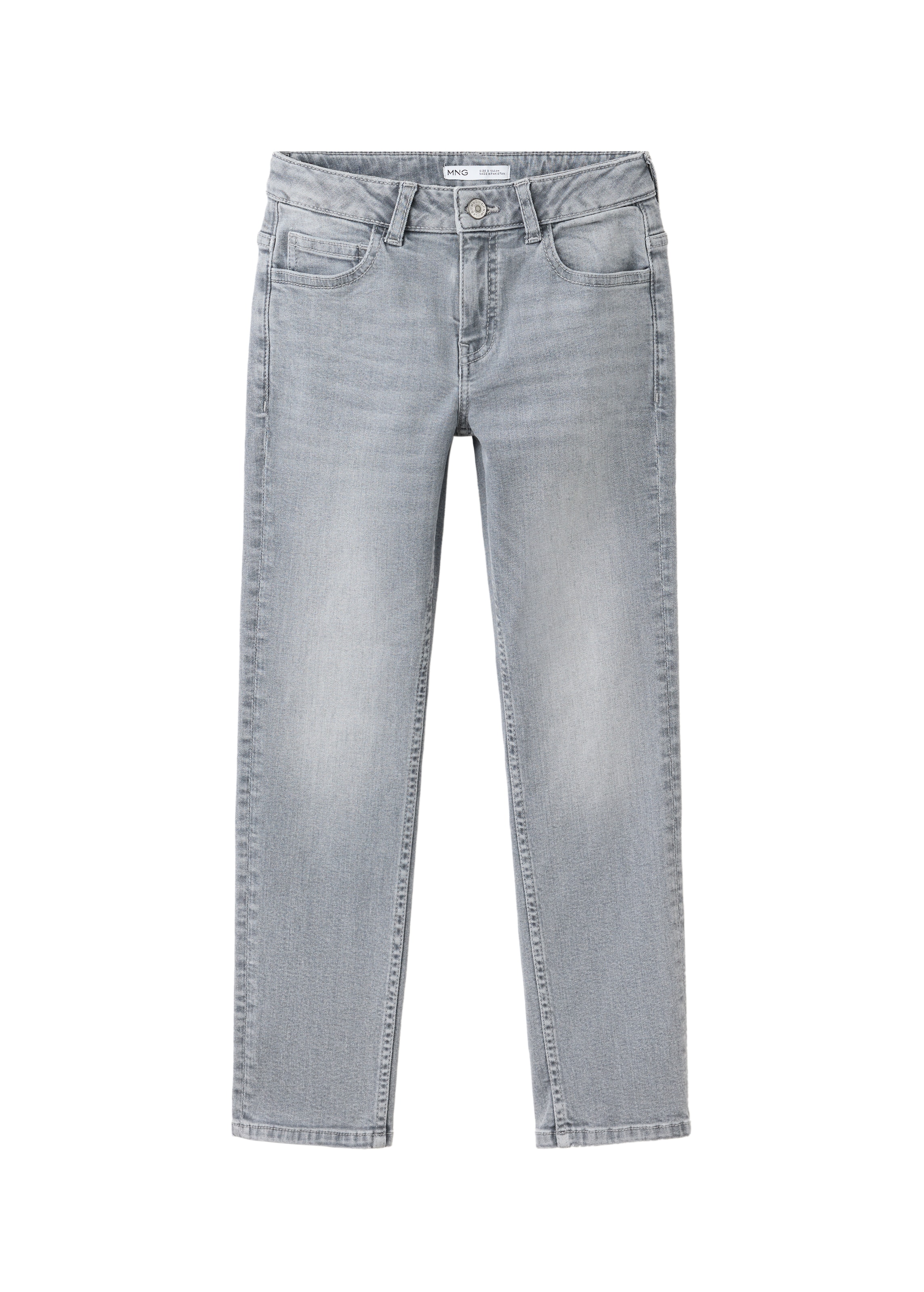 Coupe slim Jean MANGO KIDS en gris : devant