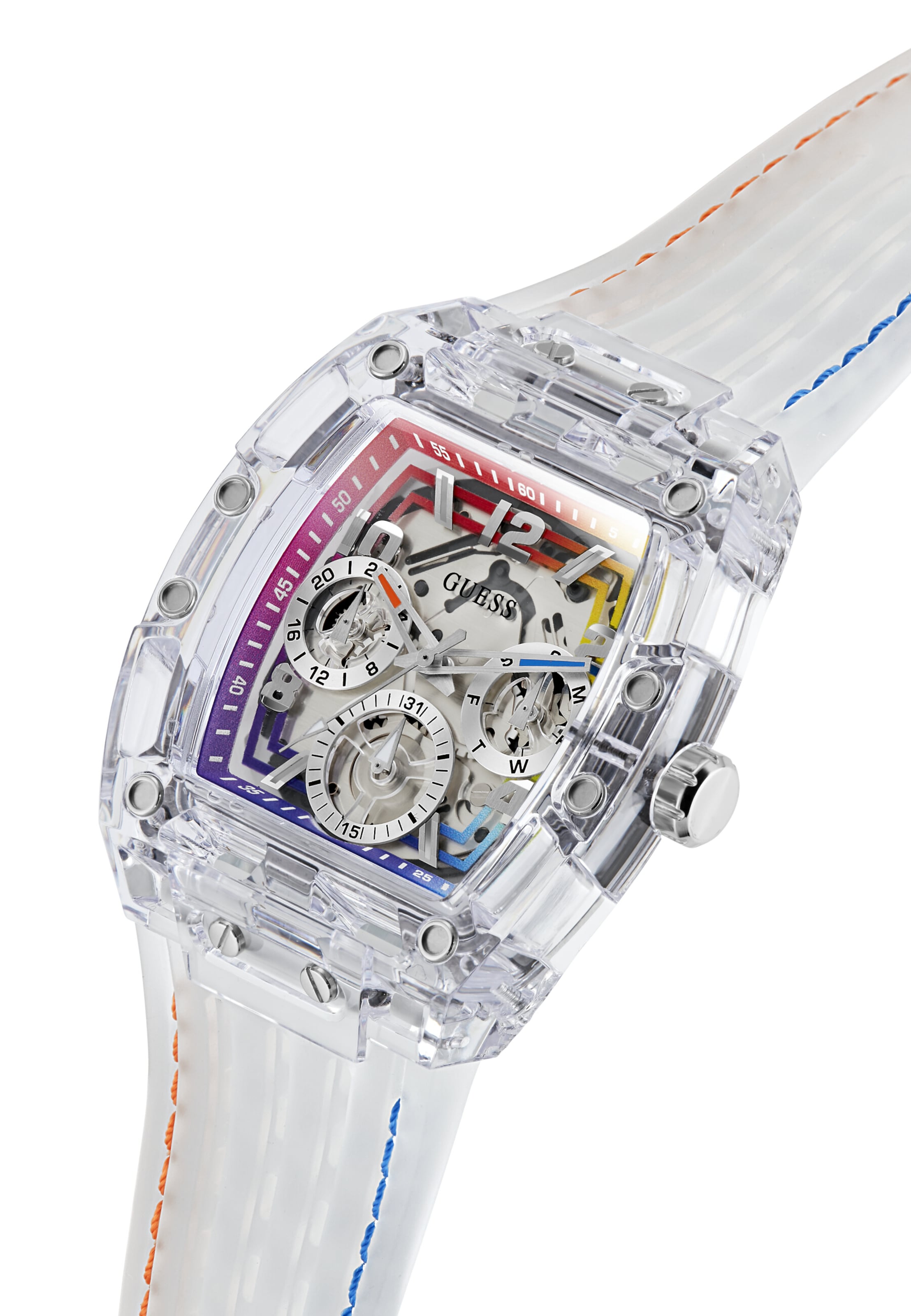 Orologio analogico ' PHOENIX ' di GUESS in trasparente