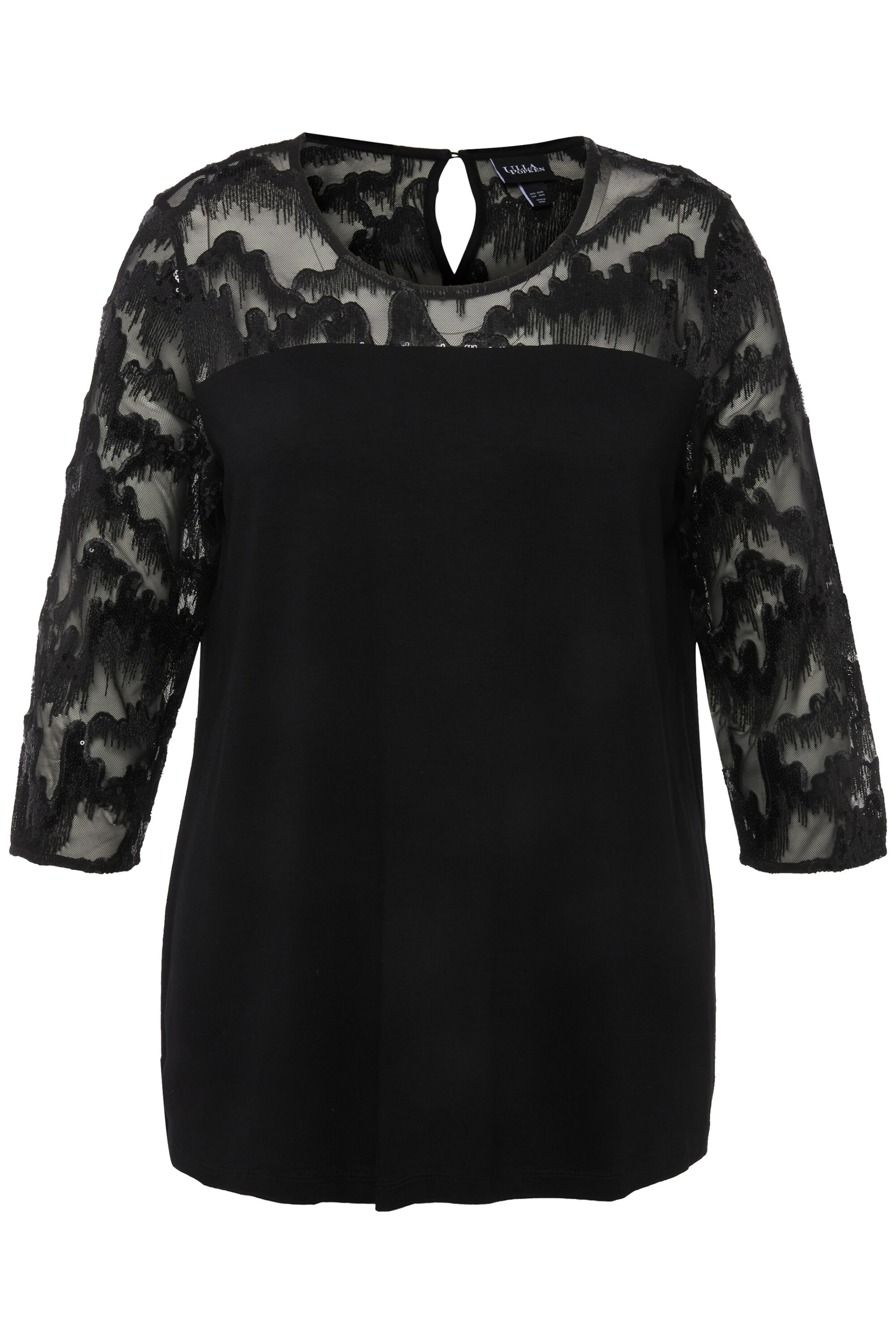 Ulla Popken Bluse in Schwarz: Vorderseite