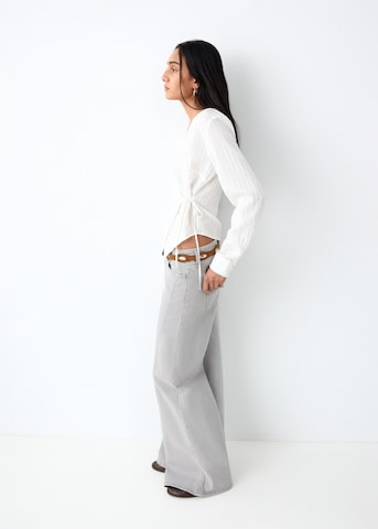 MANGO TEEN Wide leg Jeans in Grey