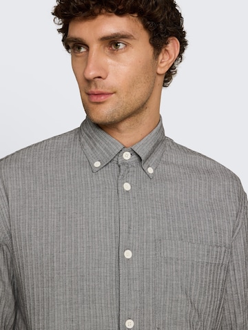 Fit confort Chemise TOM TAILOR DENIM en gris