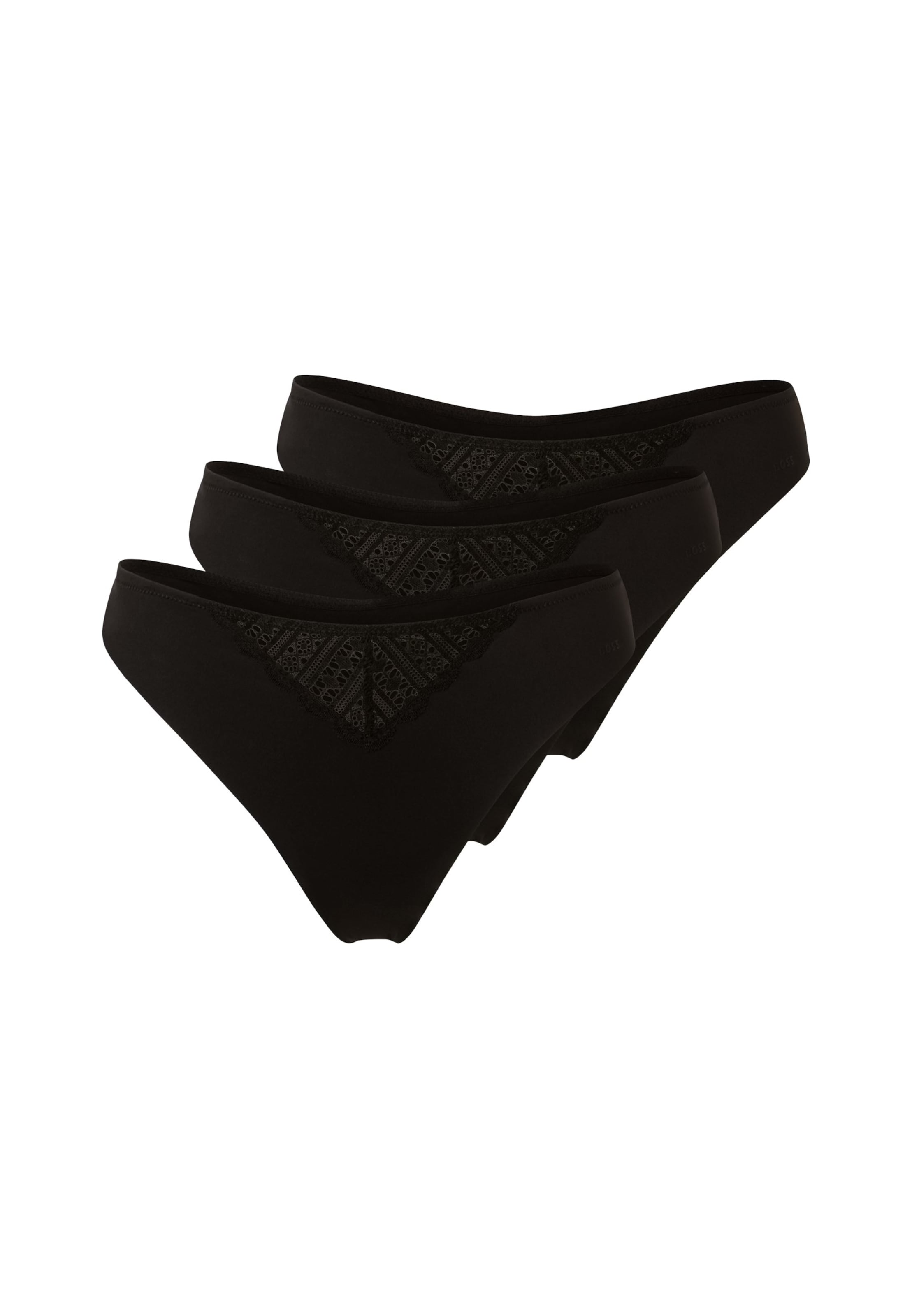 BOSS - Tanga en negro: frente