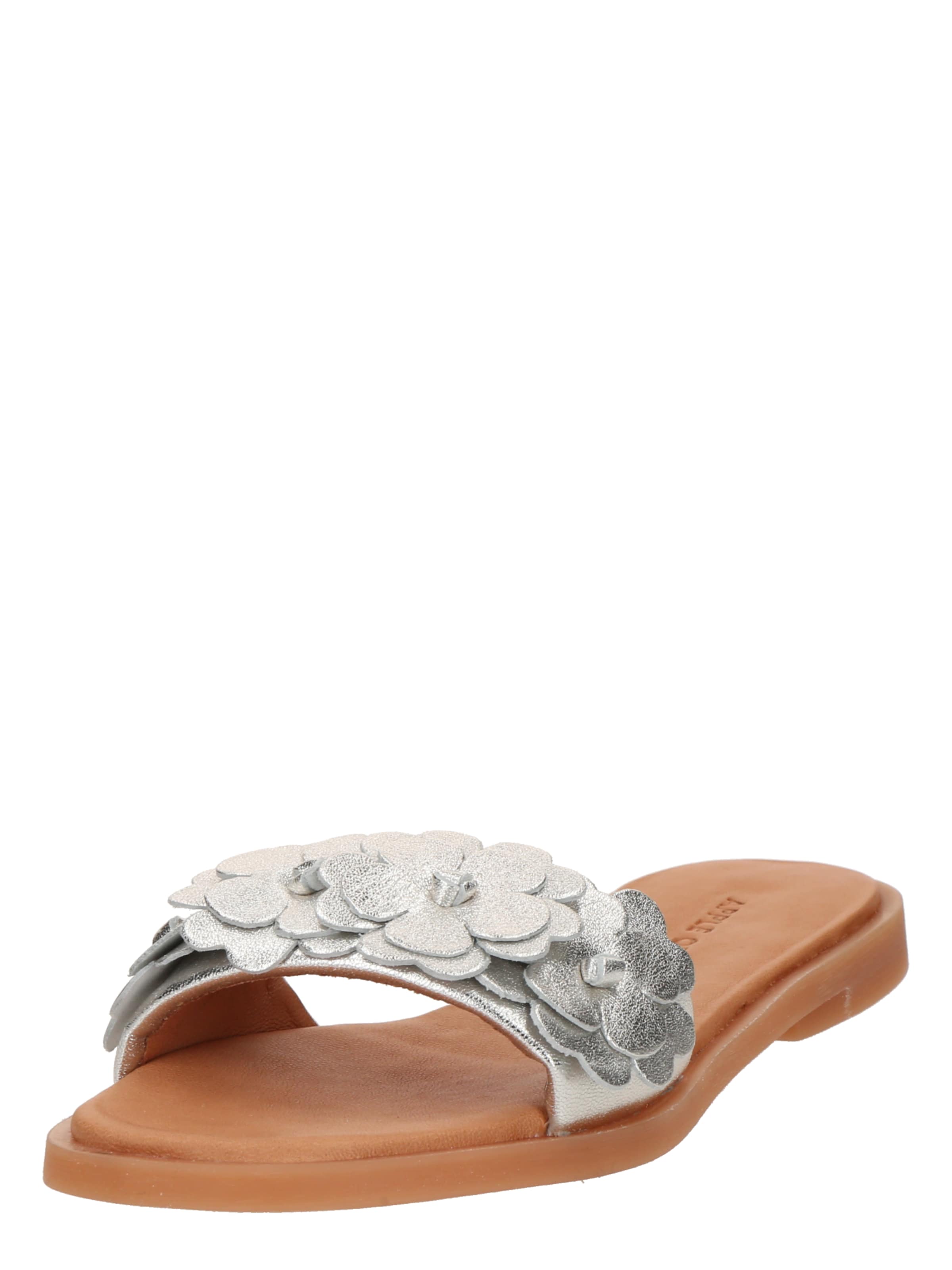 Apple of Eden Mules 'ARIELA' in Silver: front